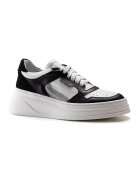 Anna Morellini Pantofi sport de piele cu model colorblock - Alb/Negru