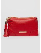 Antonia Moretti Geanta crossbody din piele cu compartimente multiple - Rosu vermillion