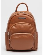 Antonia Moretti Rucsac din piele cu buzunare exterioare - Caramel