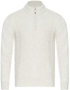 Any Many Pulover barbati - 8157 - guler scurt - crem - lana-acril