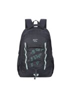 Aoking Rucsac textil cu buzunare pentru sticla de apa - Negru