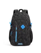 Aoking Rucsac unisex cu buzunare cu fermoar - Negru/Albastru