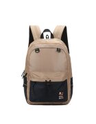 Aoking Rucsac unisex cu compartiment pentru laptop - Bej