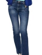 Armani Exchange Blugi bootcut crop din amestec de lyocell -