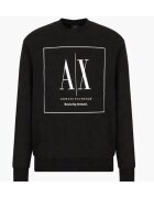 Armani Exchange Bluza barbati - Bumbac - Negru/Alb - Negru
