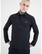 Armani Exchange Bluza polo cu logo brodat - Albastru ultramarin