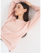Armani Exchange Bluza sport cu maneci cazute si logo cauciucat - Roz pastel