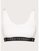 Armani Exchange Bustiera cu banda logo - Alb/Negru