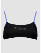 Armani Exchange Bustiera de baie cu logo - Negru/Albastru