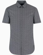 Armani Exchange Camasa cu imprimeu din bumbac - Negru