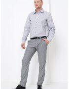 Armani Exchange Camasa cu model si guler clasic - Alb/Negru/Gri inchis