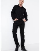 Armani Exchange Camasa relaxed fit de bumbac - Negru