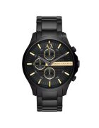 Armani Exchange Ceas cronograf din otel inoxidabil Hampton - Negru