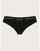 Armani Exchange Chiloti brazilieni cu banda logo in talie - Negru/Alb murdar