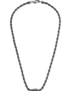 Armani Exchange Colier din otel inoxidabil cu pandantiv logo - Argintiu