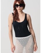 Armani Exchange Costum de baie intreg cu imprimeu logo - Negru