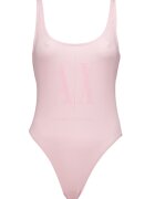 Armani Exchange Costum de baie intreg cu imprimeu logo - Roz deschis