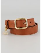 Armani Exchange Curea de piele ecologica cu logo - Maro scortisoara