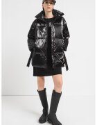 Armani Exchange Geaca bufanta cu cordon si model matlasat - Negru