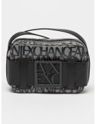 Armani Exchange Geanta crossbody cu model - Alb/Negru/Bleumarin