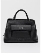 Armani Exchange Geanta crossbody de piele ecologica cu buzunar - Negru