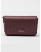 Armani Exchange Geanta crossbody de piele ecologica cu logo discret - Rosu inchis