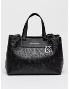 Armani Exchange Geanta tote de piele ecologica cu logo stantat - Negru
