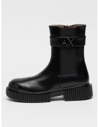 Armani Exchange Ghete de piele ecologica cu bareta decorativa - Negru