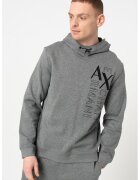 Armani Exchange Hanorac cu imprimeu logo - Negru/Gri inchis melange