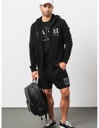 Armani Exchange Hanorac din amestec de bumbac cu logo brodat - Negru