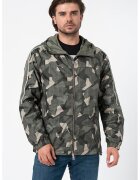 Armani Exchange Jacheta usoara cu model camuflaj si logo - Verde
