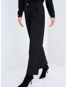 Armani Exchange Pantaloni drepti cu talie inalta si pliuri frontale - Negru