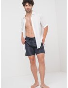 Armani Exchange Pantaloni scurti de baie cu buzunare laterale - Gri
