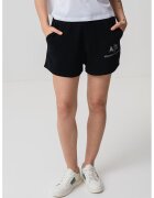 Armani Exchange Pantaloni scurti din bumbac cu logo - Negru/Argintiu
