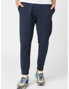 Armani Exchange Pantaloni sport de bumbac cu snur - Bleumarin