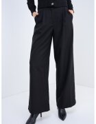 Armani Exchange Pantaloni uni cu talie inalta - Negru