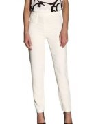 Armani Exchange Pantaloni uni slim fit cu talie inalta
