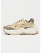 Armani Exchange Pantofi sport cu garnituri de piele intoarsa - Maro deschis/Maro taupe deschis