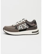 Armani Exchange Pantofi sport cu insertii de plasa - Alb/Negru/Maro taupe