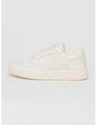 Armani Exchange Pantofi sport de piele ecologica cu logo - Crem