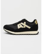 Armani Exchange Pantofi sport de plasa cu insertii sintetice si model colorblock - Auriu/Negru