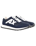 Armani Exchange Pantofi sport din material sintetic cu garnituri de plasa si logo - Alb/Albastru inchis