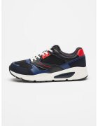 Armani Exchange Pantofi sport din piele ecologica cu insertii din plasa - Rosu/Albastru