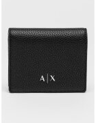 Armani Exchange Portofel mic pliabil din piele ecologica - Negru