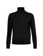 Armani Exchange Pulover din lana cu guler inalt si detaliu logo - Negru
