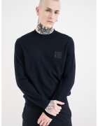 Armani Exchange Pulover slim fit din amestec de lana cu aplicatie logo - Albastru ultramarin