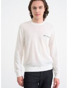 Armani Exchange Pulover tricotat fin din amestec de lana - Alb