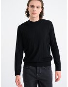 Armani Exchange Pulover uni din amestec de lana virgina - Negru