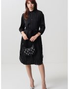 Armani Exchange Rochie-camasa midi cu cordon in talie - Negru