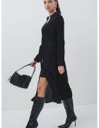 Armani Exchange Rochie cu cordon si maneci lungi - Negru